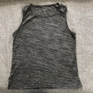 Space Dye Grey  Slub Jersey Muscle Tank Size M